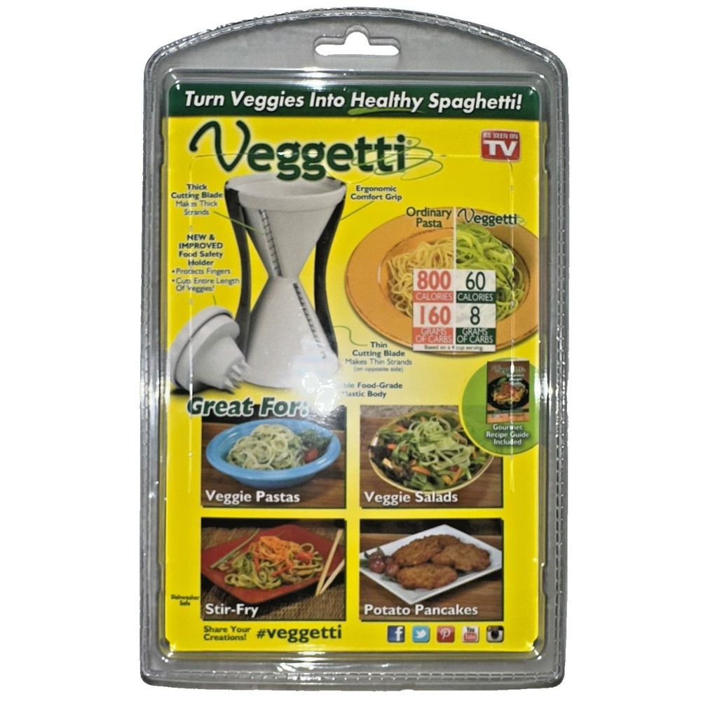 Veggetti Spiral Vegetable Slicer, Makes Veggie Pasta, Yellow - Picture 2 of 5